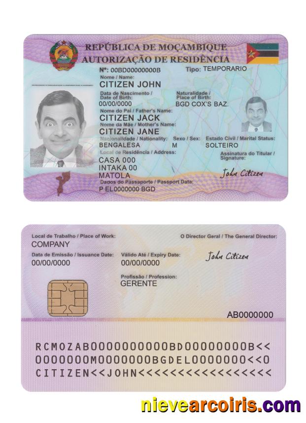 Mozambique residence card